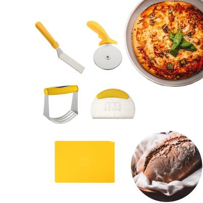 China Stocked Shipping FBA Equipment Design Kitchen Accessories Pizza Cutter Dough Baking Cutter From USA Amazon New With Scale 5 Pcs Set for sale