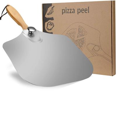 China Amazon Success Stocked Shipping To USA Amazon FBA Kitchen Accessories 14*12 Inches Aluminum Pizza Skin With Pizza Box for sale