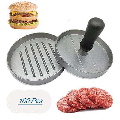 China Amazon Best Selling Kitchen Accessories Aluminum Alloy Burger Maker Burger Press Hamburger Meat Beef Pork Non-Stick Press Maker for sale