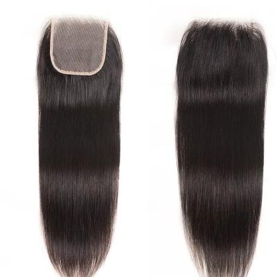 China Straight Raw Love Lace Frontal Closure Straight Wave Brazilian Human Hair Virgin Cuticle Aligned 4X4 Lace Closure for sale