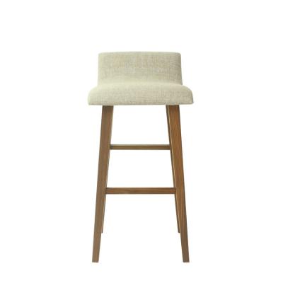 China Best Selling High Leg Simple Style Coffee New Meeting Solid Wood Bar Barstool Dining Chair for sale