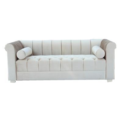 China Shanghai Meeting YiChi Imports Premium Birch Velvet Hotel Bedroom Sofa for sale