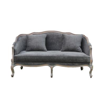 China Shanghai YiChi TaoRong Furniture Hotel Lobby Gray Antique Oak Wooden Meeting Sofa for sale