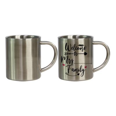 China Prosub 8oz Viable Mugs To Sublime Coffee Mugs With Handle Stainless Double Wall Sublimation Blanks Camping Tumbler for sale