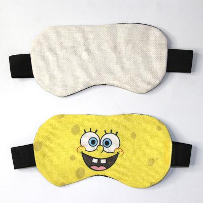 China Prosub Sublimation Soft Custom Blank Eye Mask Printing Sleep Visors Canvas Sublimated Eye Mask for sale