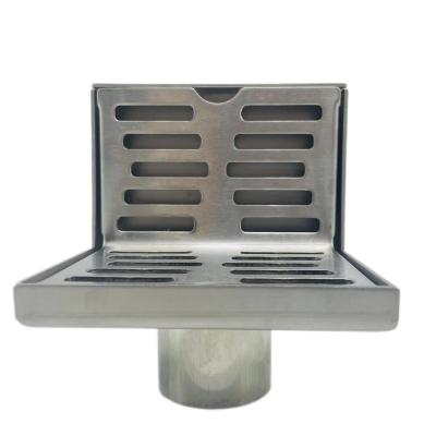 China OEM Factory Modern PVC Floor Drain Side Cover Brass Shower Drainer With Plastic Anti-Odor Trap for sale