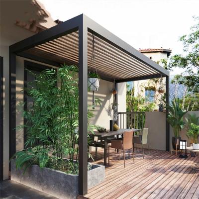 China Easily Assembled Motorized Waterproof Aluminum Canopy Garden Gazebo Pergola Shade Alu Profile Bio Climate Pergola for sale