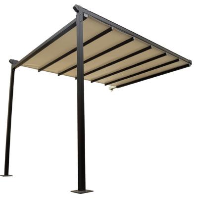 China Wpc Waterproof Bioclimatic Outdoor Retractable Louvre Roof Garden Design System Roof Canopy Easily Assembled Retractable Roof For Patio for sale