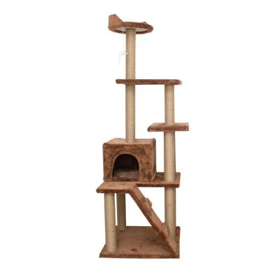 China Viable frame supplies climbing big litter tree one with jumping platform sisal scratching column cat scratching board for sale