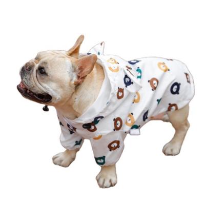 China Small and Medium Dog Raincoat Clothes Pet Jacket Accessories French Bulldog Viable Raincoat Purse Thin Coat for sale