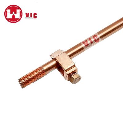 China Overhead Line Accessories Factory Direct Sales Solid Copper Ground Rod And Copper Clamp For System for sale