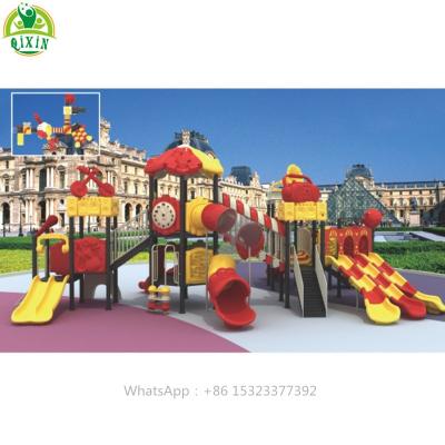 China Dia.114mm Galvanized Steel Pipe and LLDPE Entertainment Game Amusement Slide Outdoor Playground Kids Slide for sale