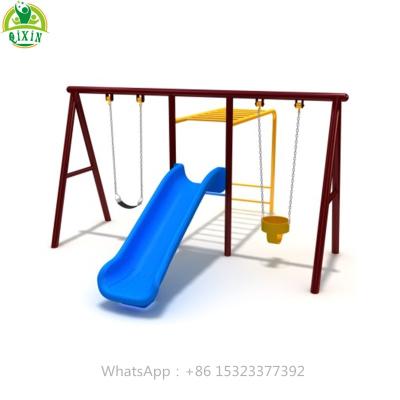 China New Design Sports And Entertainment Swing Set And Monkey Bars With Slide for sale