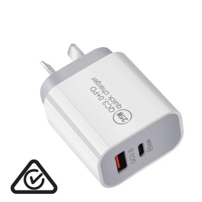 China Mobile Phone Tablet MP3 EU US UK AU Plug Wall Charger USB-C Power Adapter 25W Super Fast Mobile Phone Charger for sale