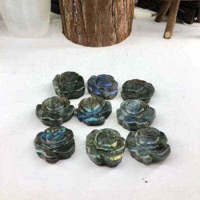 China China wholesale hot sale folk crafts hand cut stone healing natural crystal cut flower crystal flower for sale