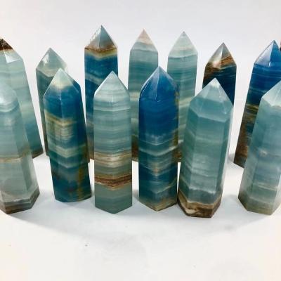 China China Hot Selling Natural Folk Crafts Healing Stones Quartz Crystal Tower Blue Onyx Tower for sale