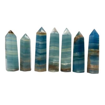 China China hot sale natural folk crafts healing stones quartz crystal tower blue onxy tower for sale