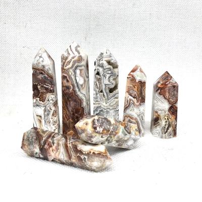 China China Hot Selling Natural Folk Crafts Healing Stones Quartz Tower Mexico Agate Crystal Tower for sale