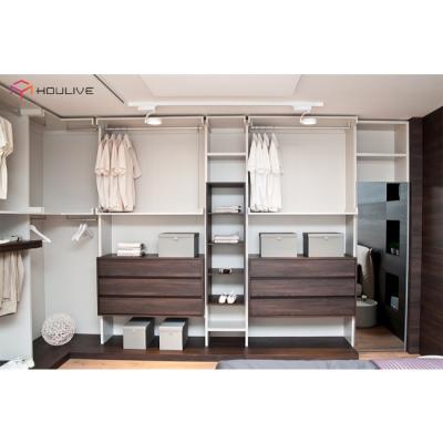 China PANEL modern design walk in closet and hanger wardrobe for sale