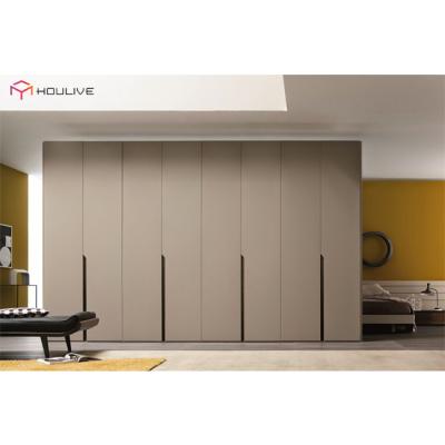 China (Size) Adjustable MDF lacquer finish fabric storage use Foshan made wardrobe in modern designs for sale