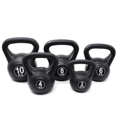 China Wholesale High Quality Ordinary Fitness Vinyl Plastic Cement Kettlebell Dumbbells 2kg 4kg 6kg 8kg Sports Gym Power Training for sale