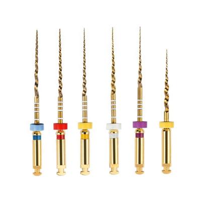 China Motor use dental endodontic dental root canal irrigation tips niti gold rotary files for sale