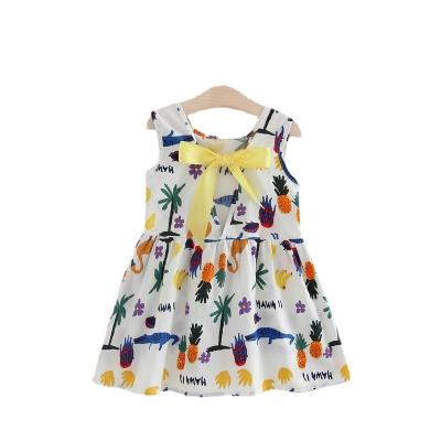 China 2022 Anti-wrinkle kids dresses baby dress summer flowers fail bridle girl princess Dress for birthday party clothes for sale