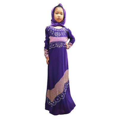 China Soft EID Prayer Girl Dress Islamic Girls Clothing Ramadan Skirt Kids Kaftans Arabe Mujer Ramadan Robe Dubai Long Sleeve for sale