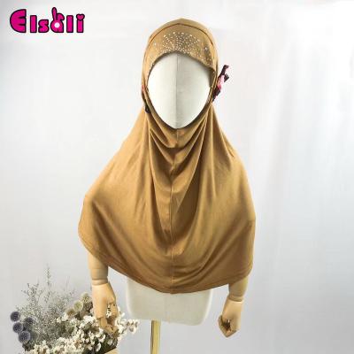 China Muslim Girl Turban Plain Style Turban Scarf Wholesale Breathable Pastoral Head Elastic Wide Band Turban For Women for sale