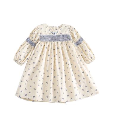 China 2021 Children's Clothing Children's Clothing 2021 Autumn New Embroidered Children's Princess Skirt Baby Floral Dress for sale