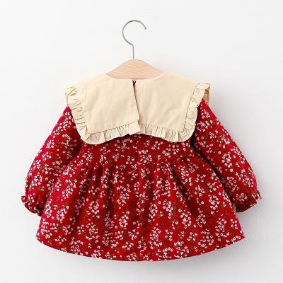 China Sweet princess dress new floral autumn and winter girls dress butterfly lace children dress skirt for sale