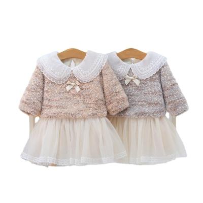 China 2021 new girls dress velvet winter thick soft cute jackets for sale