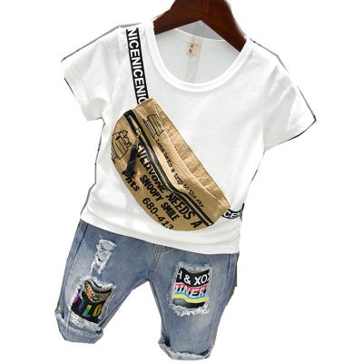 China New summer children's clothing sets casual fresh newborn baby joker two pieces fashion liteet boy short sleeved suits for sale