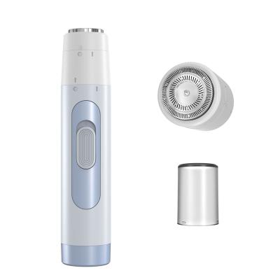 China OEM Custom Battery Powered Facial Trimmer For Women Face Hair Hair Trimmer Battery Operated IPX5 Waterproof Round Cutterhead For Upper Lips for sale