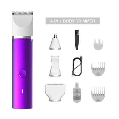 China Car 4 in 1 Rechargeable Electric Women's Nose Bikini Trimmer Trimmer for Face Leg for sale