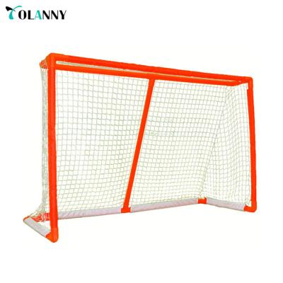 China Plastic+polyester knotless net best selling professional practice removable plastic lacrosse goal/hockey goal for sale