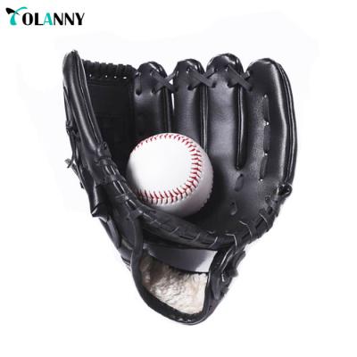 China 2018 Wholesale Good Quality New Arrival PU Outdoor Sport Training Black Custom Baseball Gloves for sale