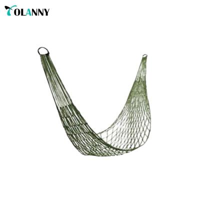 China Outdoor Furniture Dark Green Nylon Rope Factory Price Mesh Hammock for sale