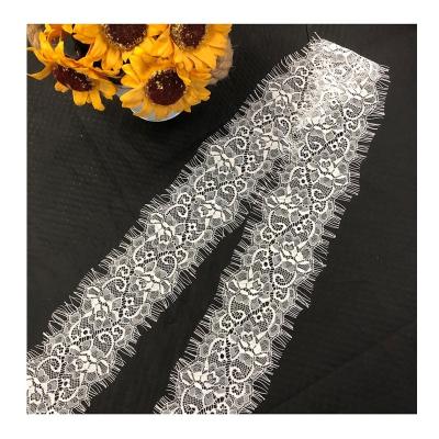 China Viable Hot Selling Eyelash Lace Trim White Chantilly Lace Trim For Lingerie 2019 for sale