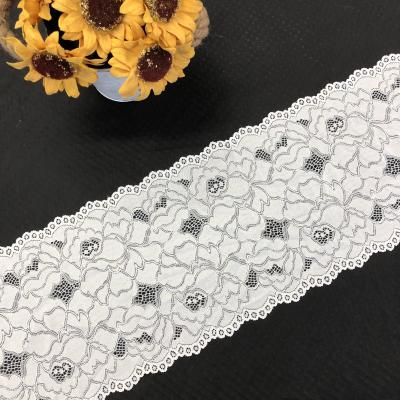 China 17.5 Cm Sustainable Bridal Lace Swiss Lace Fabrics For Women for sale