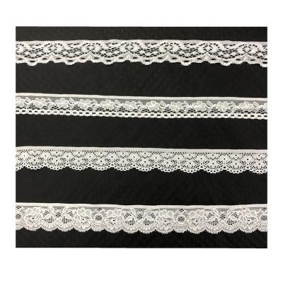 China White Elastic Narrow Guipure Trim Nylon French Lace Trimming French Lace Trimming For Dress Fabric for sale