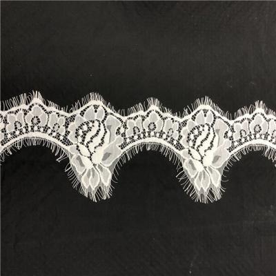 China China Supplier Sustainable Eyelash Lace Up Soft Sexy Lingerie Lace Trims For Wedding Dress for sale