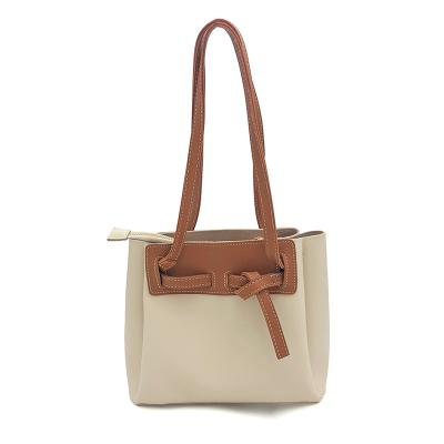 China Lady Casual Bucket Bag Large Capacity PU Shoulder Bags Women Leather Handbags Wholesale for sale