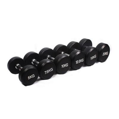 China Durable Gym Hex Dumbbell Exercise Rubber Dumbbells Home Hex Dumbbell Set for sale