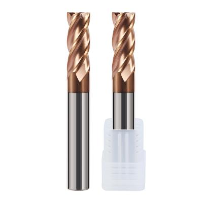 China Solid Carbide End Mill CNC Cutter Tool For Metal Milling Cutter Router Bit Square Face End Mill for sale