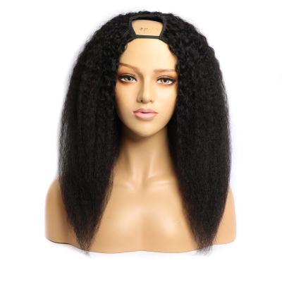 China Yaki Yaki Afro Curly Hair Factory Wholesale U Tip Hair Extension U Part Wig Cap Curly Hair Wigs for sale