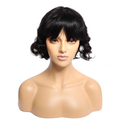 China Wholesale Curly Short Hair Wigs Kinky Curly Wig With Bangs Hair Wigs For Women Brazilian Virgin Hair Color for sale