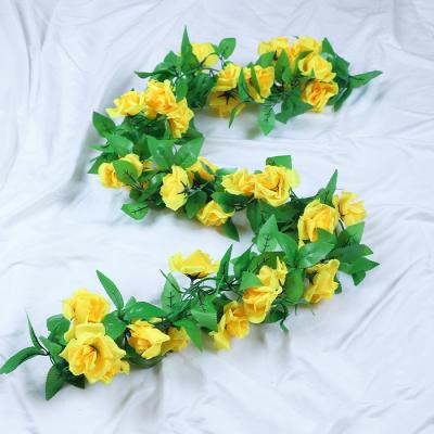 China Wholesale Hot Selling Craft Art Garden Wedding Party Velvet Roses Hanging Wedding Artificial Flower With Logo for sale