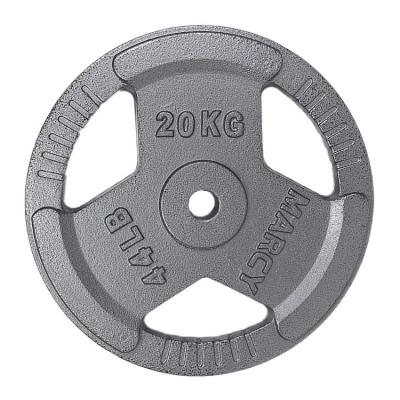 China Universal Exercise Fitness 3-Holes Home Cast Iron Grip Barbell Weight Plates Gym for sale