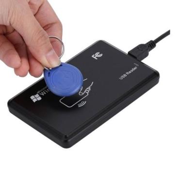 China ID Top Selling NFC Smart Card Reader Writer RFID Writer Black USB Programmer Key Fob Reader for sale